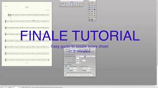 Finale Tutorial Easy Guide to Create Score Sheet in 2 Minutes