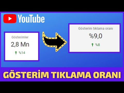 YOUTUBE GÖSTERİM TIKLAMA ORANI NEDİR ? -  ÖNERİLENLERE NASIL ÇIKILIR ? - Youtube İzlenme Arttırma