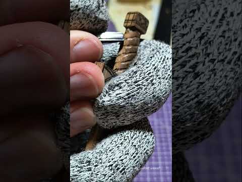 How to make hand-carved walnut Sword hair stick