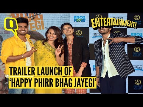 fun-moments-from-trailer-launch-of-happy-phirr-bhag-jayegi-|-the-quint
