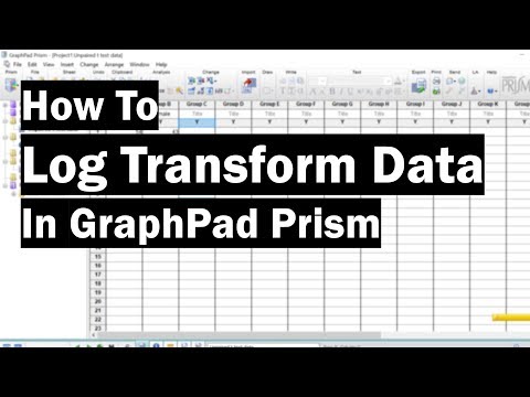 How To Log Transform Data In GraphPad Prism