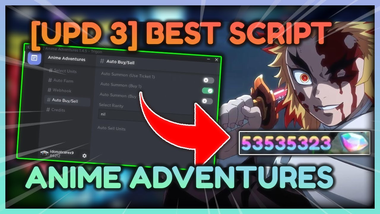 Anime Adventures Scripts – AutoFarm, Infinite gems & Redeem All codes  (Working) #1