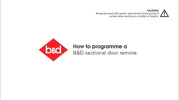 How to programme a B&D sectional door remote