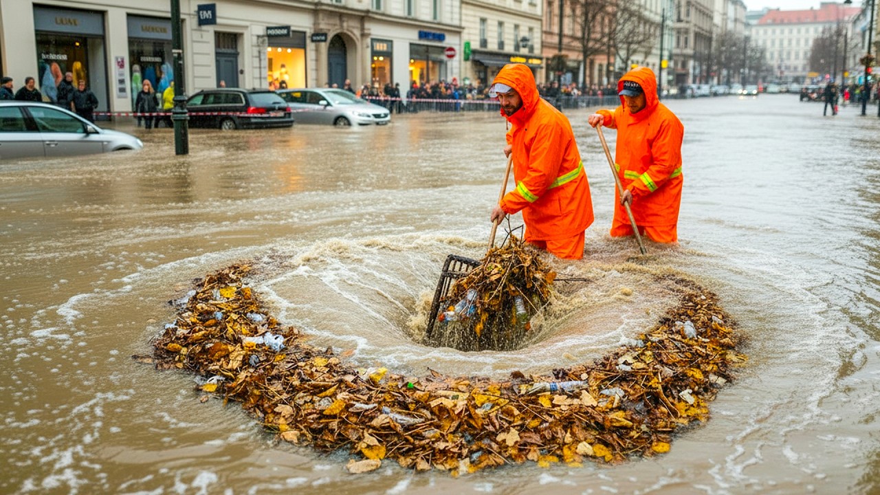 Massive Flood Risk Eliminated by Drain Cleaning - YouTube