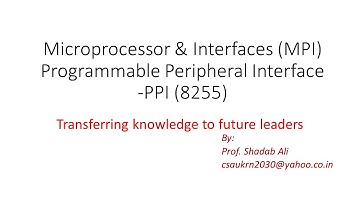 MPI Week-4 Lec-1 PPI 8255