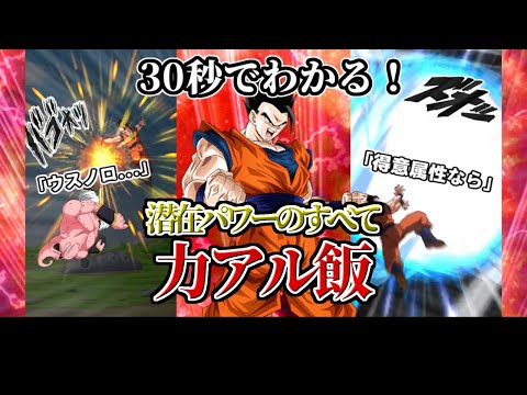 【ドッカンバトル】30秒で分かる力アル飯【比較】