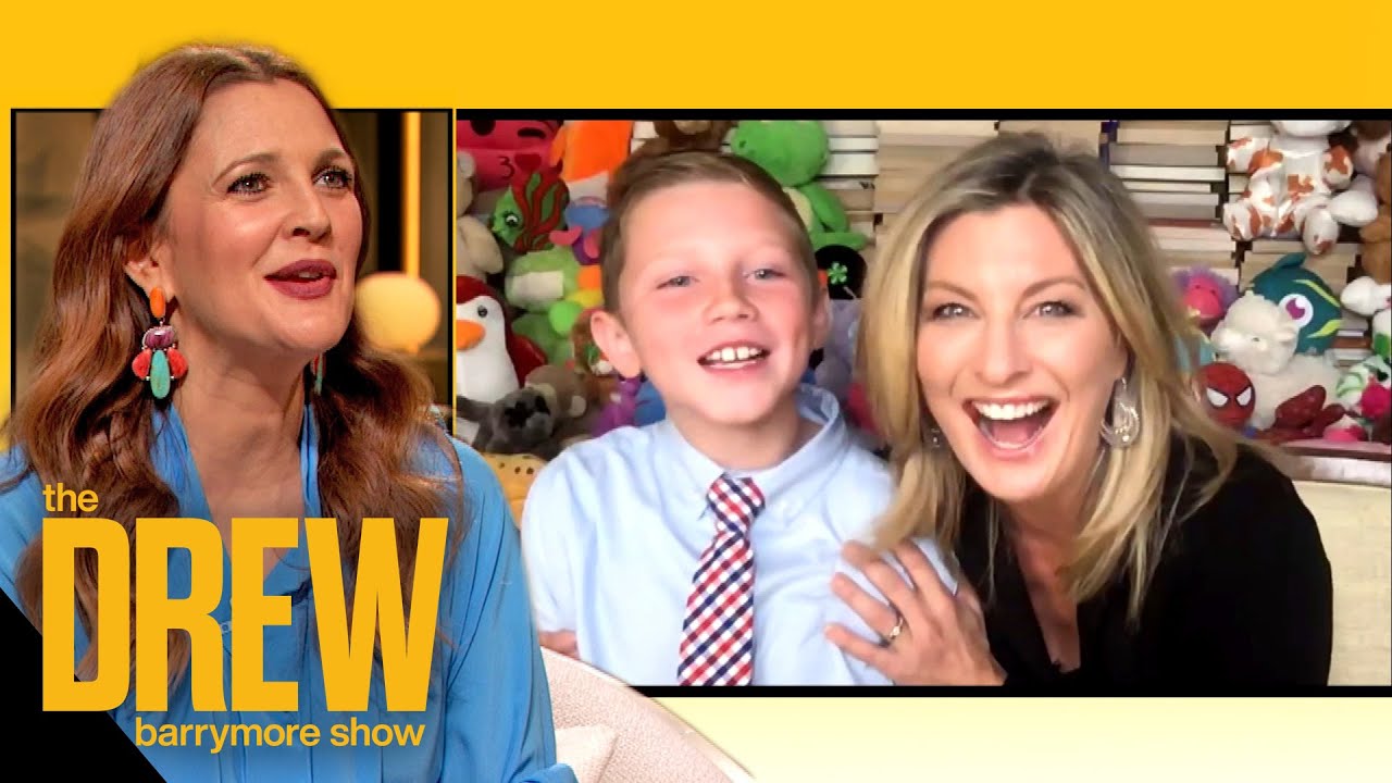 Drew Celebrates 11-Year-Old Zach Hartman Who Donates Books to Kids