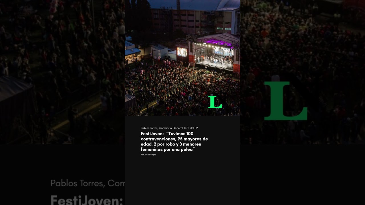 “Tuvimos 100 contravenciones, 95 mayores de edad, 2 por robo y 3 menores femeninas por una pelea”