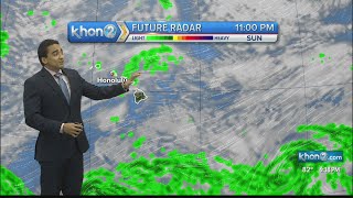 A pattern of wet and dry weather throughout the week, starting with a rainy Monday