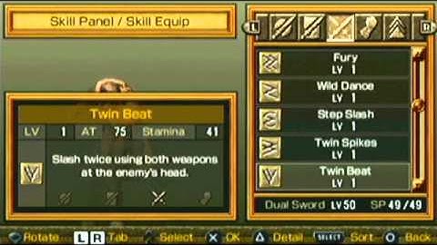 Gladiator Begins: "Double Sword" Skill List