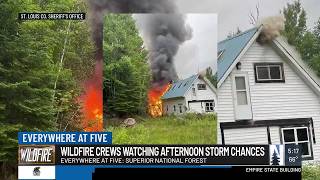 Lightning strike sparks cabin fire in Leiding Township