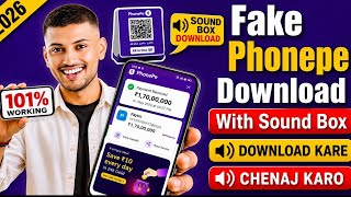 😱Fake phonepe download with sound box 2026 l how to download fake phonepe l fake phonepe download