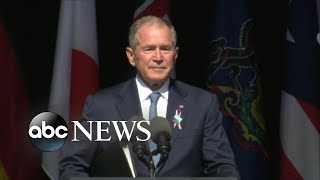 Former President George W. Bush speaks at 9/11 memorial ceremony