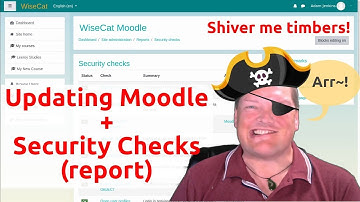 Updating Moodle and Security Checks