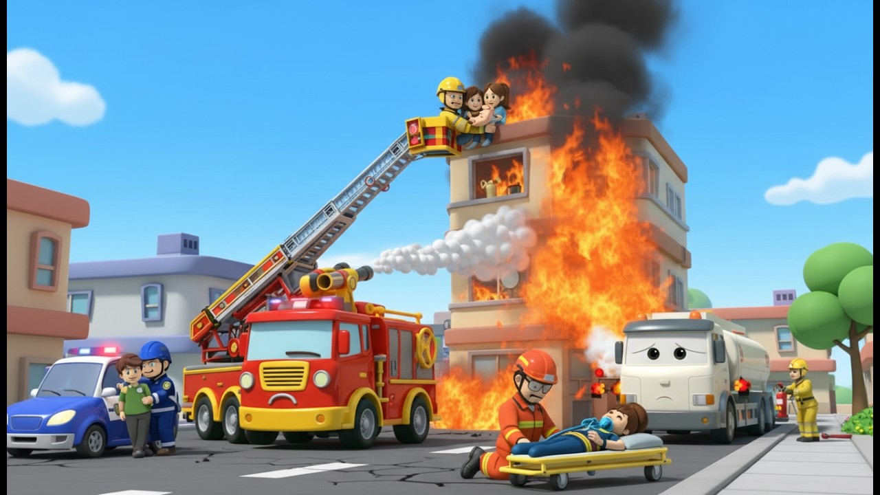 Gas Station Fire Rescue! ⛽ Fire Safety Tips for Kids | Robocar Poli ...