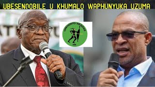 Uphunyule ngembobo yenaliti u Zuma ubeqeda ngeye ne MK u Jabulani Khumalo