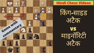 King-side Attack vs Minority Attack || Game with commentary || अपने शतरंज के खेल को बहेतर करे screenshot 5