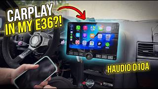 Haudio D10A Car Stereo – 10.1” Wireless CarPlay & Android Auto Single Din Install in BMW E36