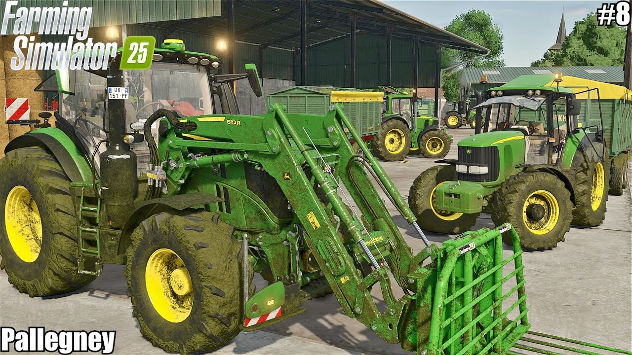 HARVESTING SILAGE, LEVELING BUNKER SILO AND FEEDING ANIMALS | Pallegney | 8