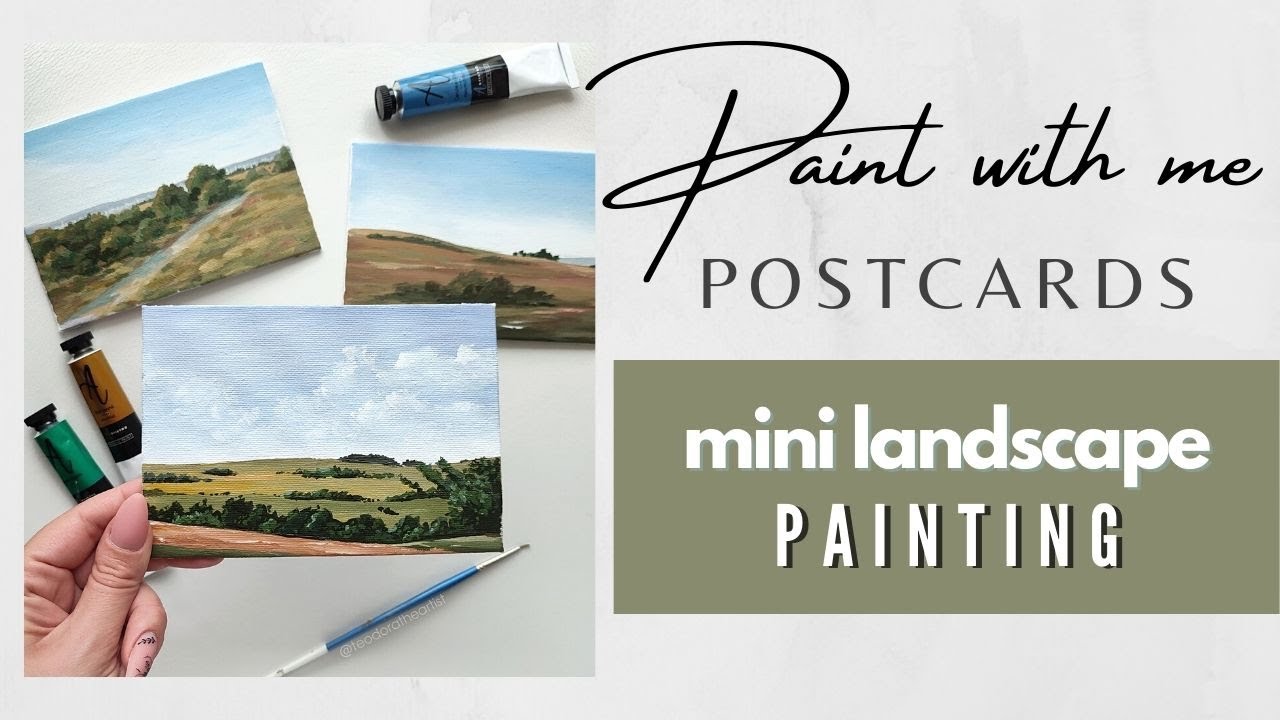 Mini Landscapes 6, acrylic on canvas, 10x8cm each : Art