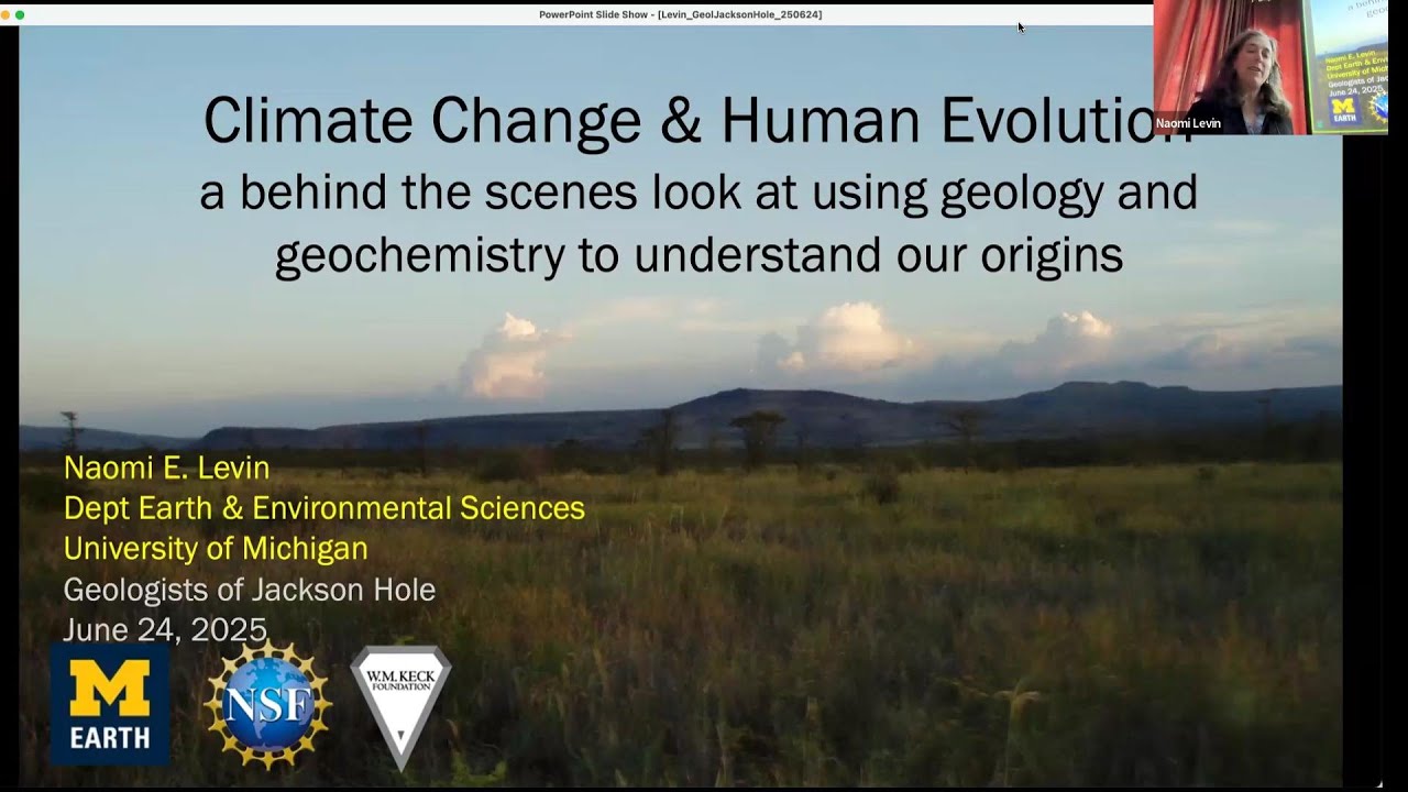 Climate Change and Human Evolution by Dr. Naomi Levin, University of Michigan