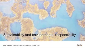 Sustainability and Environmental Responsibility Webinar