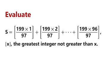 Evaluate the numerical expression [199x1/97]+[199x2/97]+...+[199x96/97].