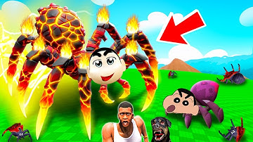 SHINCHAN NOOB vs PRO vs HACKER in SPIDER ARMY In ROBLOX with FRANKLIN & CHOP | DREAM SQUAD