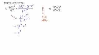 MTH 65 (§5.6, v4) Simplify Using Exponent Rules