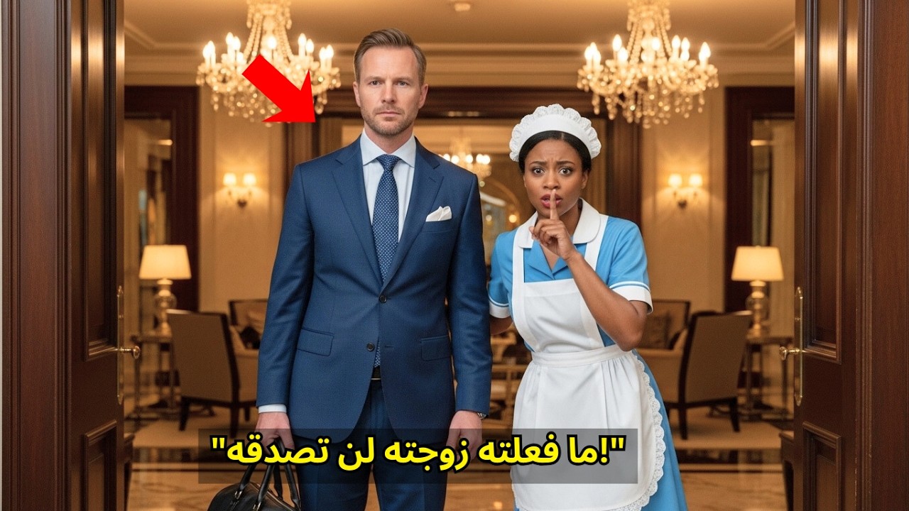 الملياردير عاد مبكرًا ووجد زوجته تفعل هذا… الخادمة السوداء قالت بصوت خافت: 'لا تتكلم