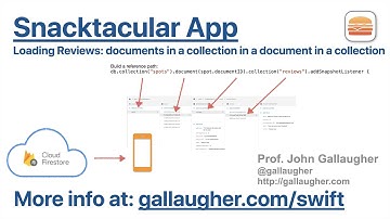Ch. 8.15 - The Reviews Class and Loading a Collection in a Cloud Firestore Document