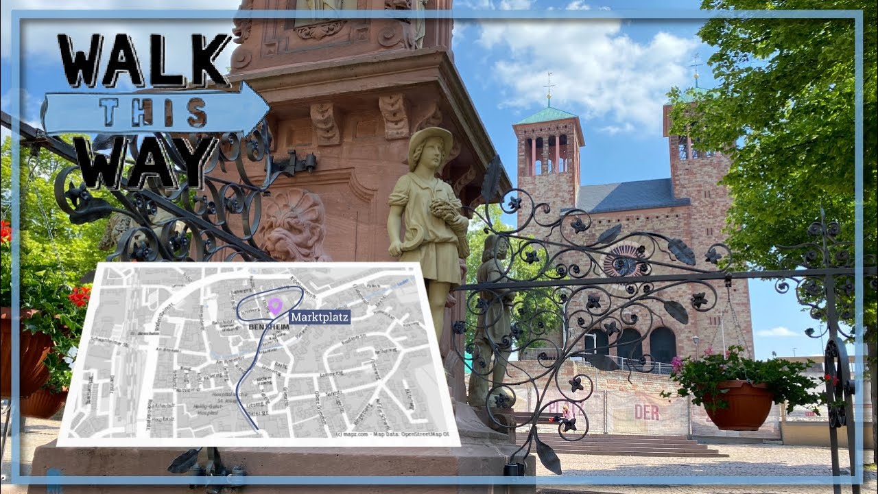 Bensheim (May 2020) Walking Tour - 4k