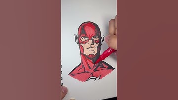 The Flash Coloring Tutorial ⚡ | Easy Step by Step Art | Viral Drawing Shorts