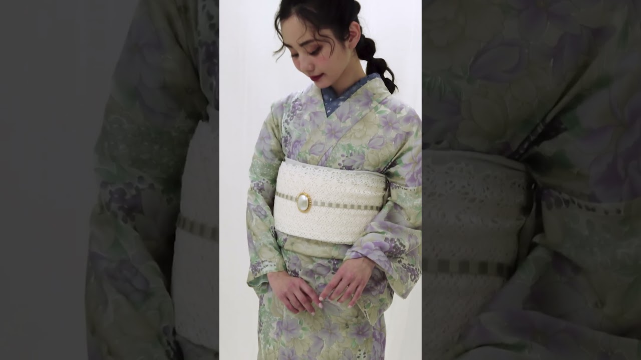 ふりふオリジナルテキスタイル「花とあんみつ」がオパール加工の透け感 