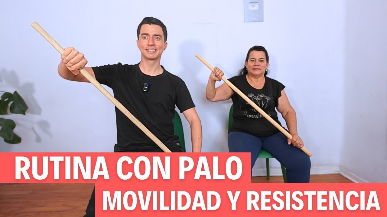 Rutina con Palo desde la Silla / Ejercita Todo tu Cuerpo