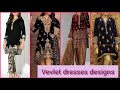 Fancy velvet Dress Designs | Latest Designing | How to design a velvet dress