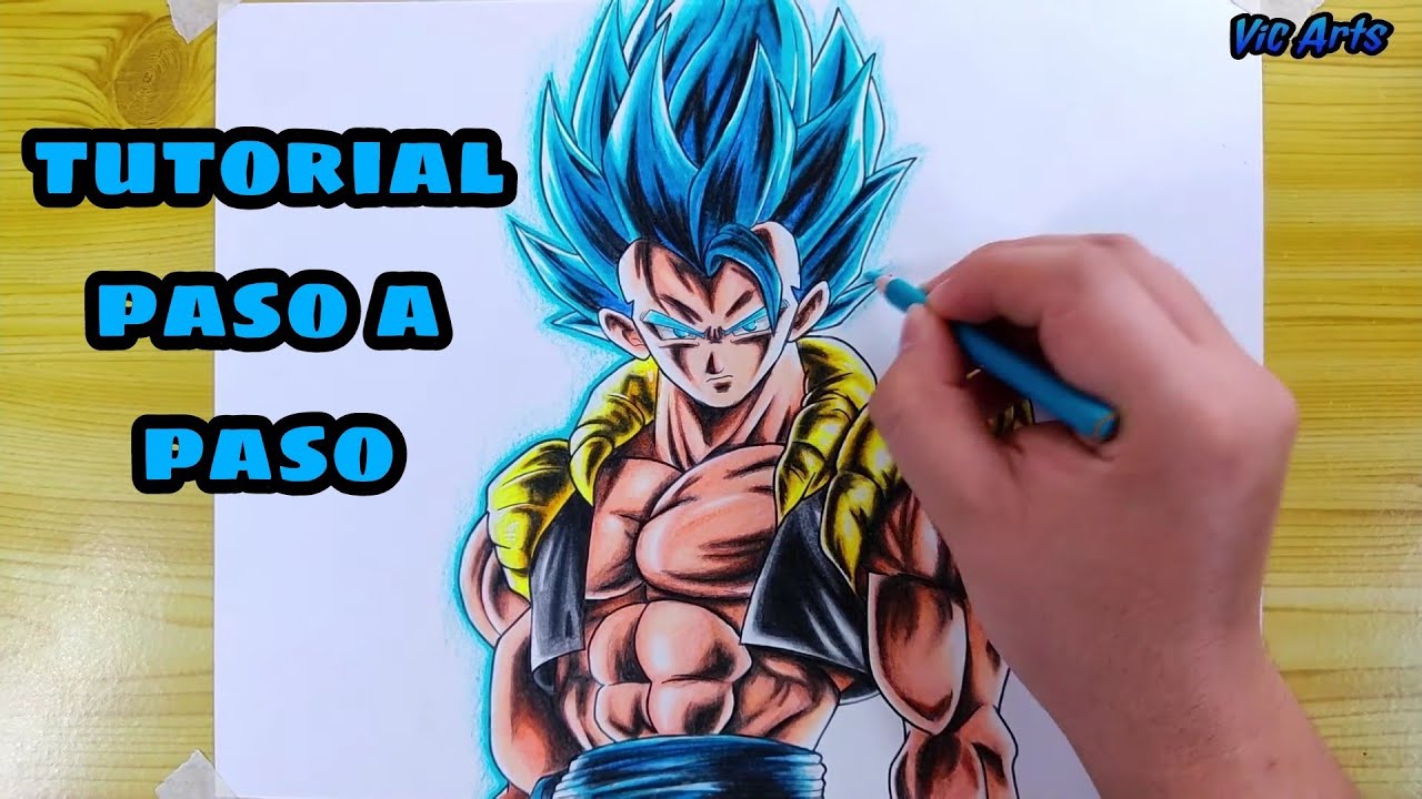 COMO DESENHAR GOGETA SSJ BLUE  HOW TO DRAW GOGETA SSJ BLUE #02  (Pintura/Painting) 