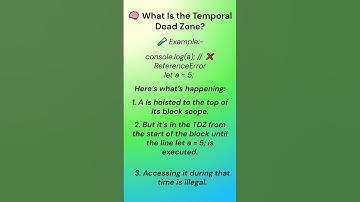 JavaScript temporal dead zone. #freecodecamp #javascript #shorts