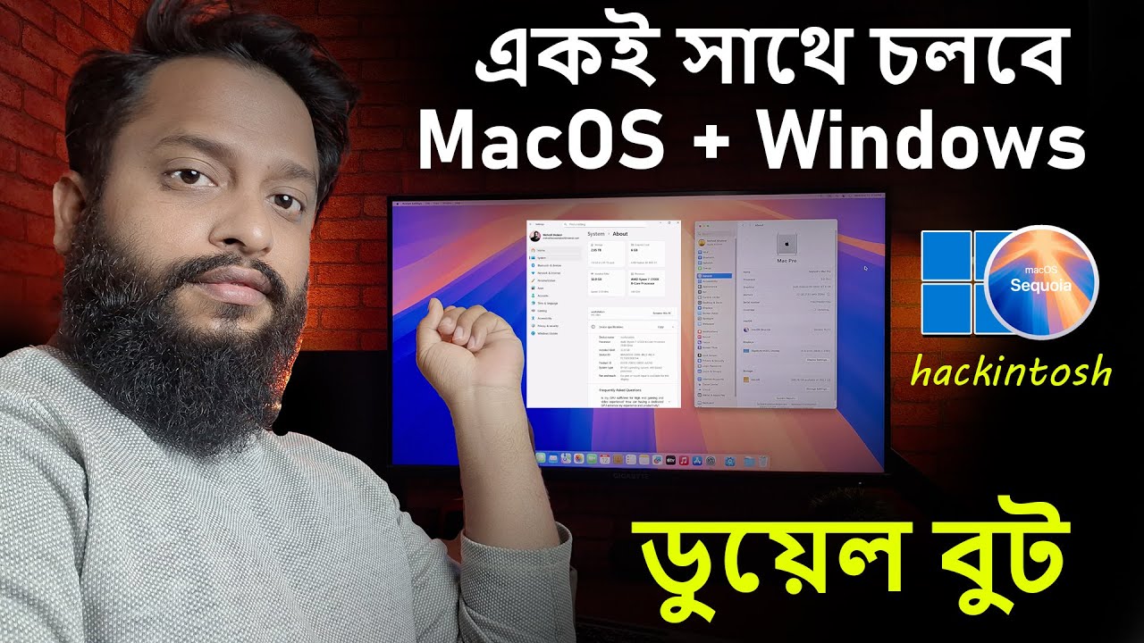 Dual Boot MacOS & Windows 11 - Full Hackintosh Guide In Bangla!