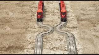 Train vs Sharp Railroads | Kereta Api vs Rel Tajam screenshot 4