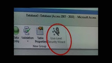 User Level Security Grayed Out - MS Access 2010