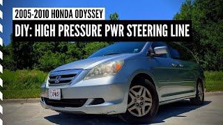 2005-2010 Honda Odyssey: How to Replace your High Pressure Power Steering Hose! How To Replace Power Steering Pump On 2005 2010 Honda Odyssey