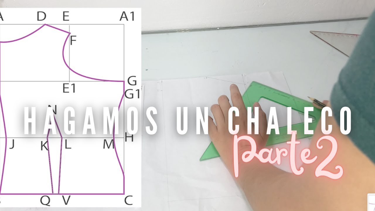 Cómo hacer un molde para un chaleco? /Parte 2/Posterior/@TefaOquendo