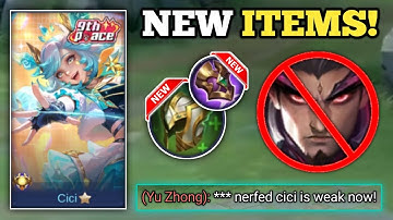 NERFED CICI CAN BEAT YU ZHONG! (100% broken!💀) CICI BEST BUILD 2025 -MLBB