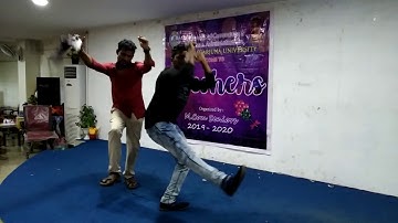 Acharya nagarjuna university commerce deportment freshers day kasimvali performance