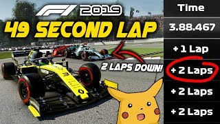 49 SECOND LAP AT MONZA! LAPPING THE GRID TWICE IN A RACE! | F1 2019 Game Experiment