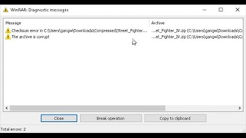 How to fix checksum error, archive is corrupt error while extracting files