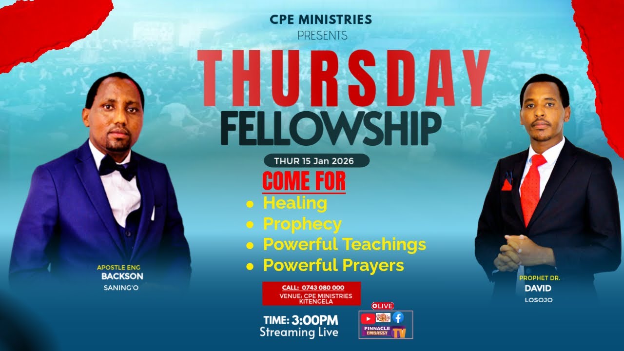 THURSDAY FELLOWSHIP  (15/01/2026).