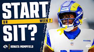 Week 7 Konata Mumpfield Fantasy Football Start or Sit 2026
