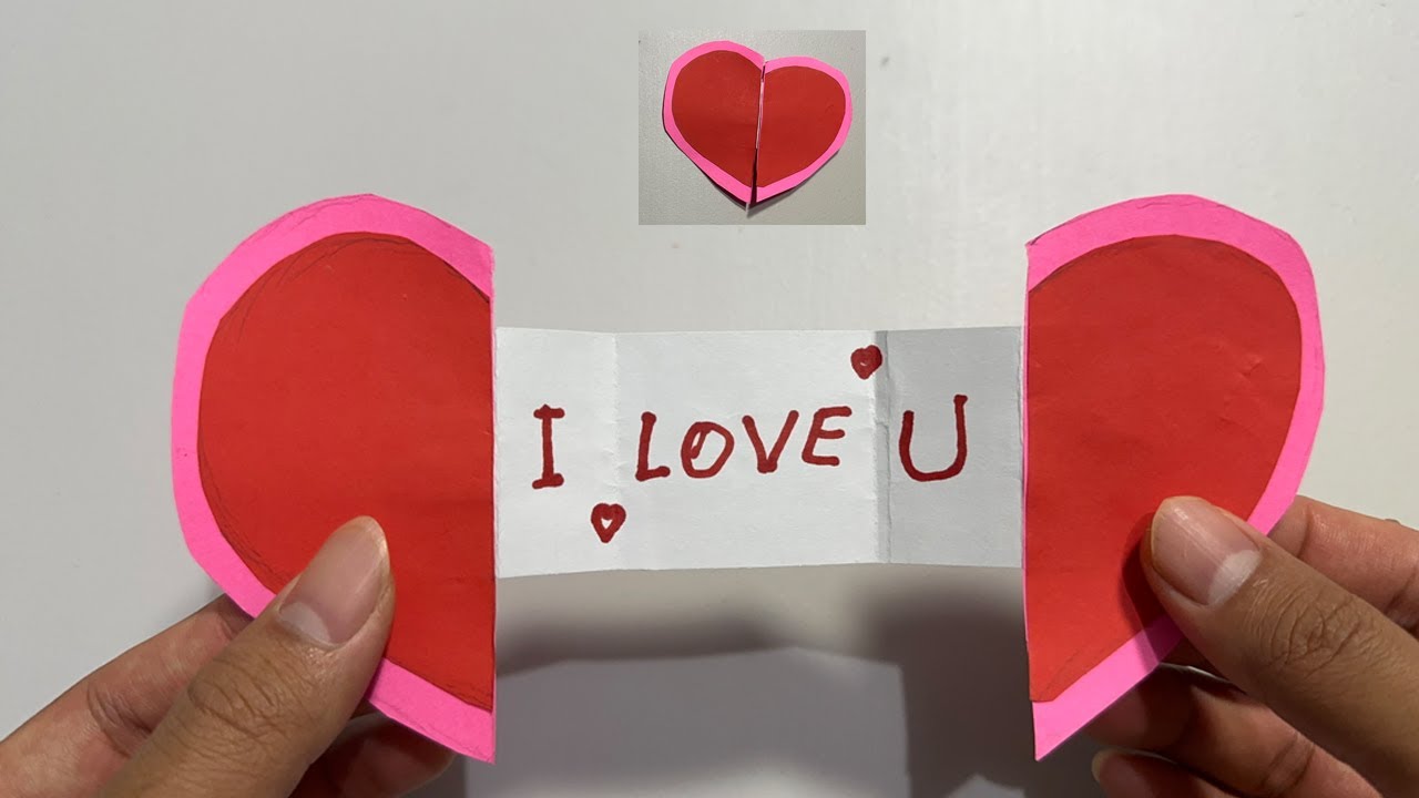 DIY Greeting Cards: How to make an Easy paper Heart with a Message